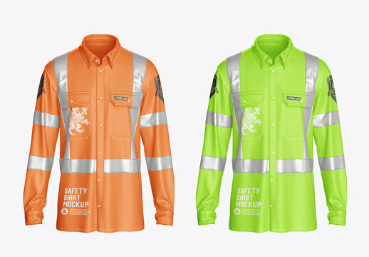 Safety Men’s Work Shirt Mockup