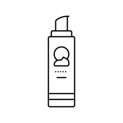 color correcting moisturizer cream line icon vector illustration