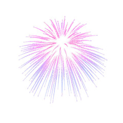 pink Fireworks effect  isolated on transparent Background