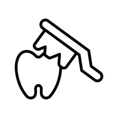 tooth icon vector stock
