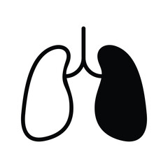 Lungs icon vector stock
