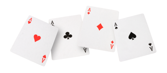 playing cards on transparent background. png file