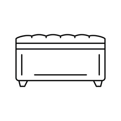 bedroom bench bedroom interior line icon vector illustration