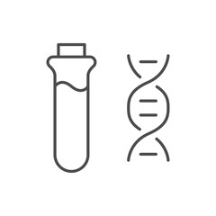 Gene sample line outline icon