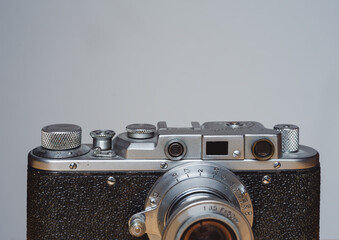 Alte analoge Kamera Body, ohne Namen, Details Vorderseite
