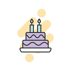 cake icon vector stock