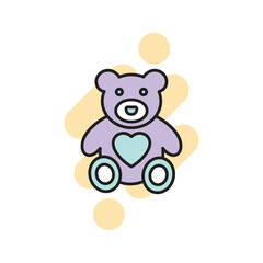 teddy bear icon vector stock