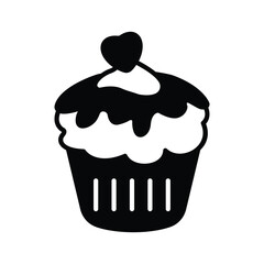 cupcake icon vector stock