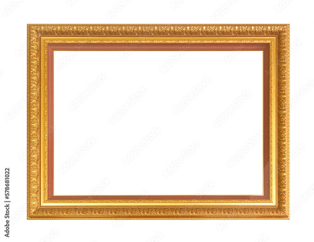 Wall mural antique golden frame