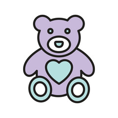 teddy bear icon vector stock