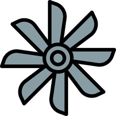 Obraz premium Engine fan icon outline vector. Car auto. System service
