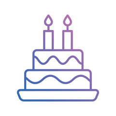 cake icon vector stock