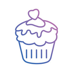 cupcake icon vector stock