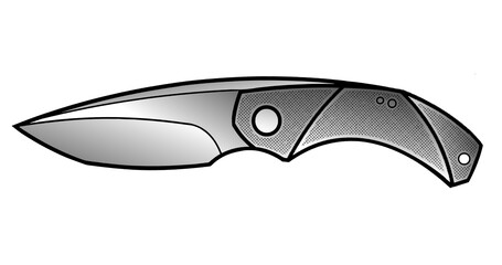 illustration of a camping folding knife
