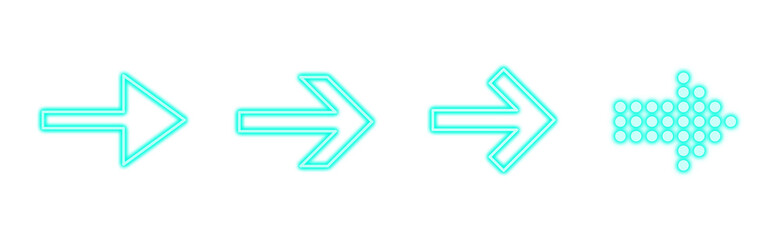 Geometric arrow shape neon luxury line illustration