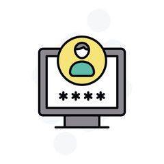login and password icon vector stock