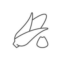 Corn grain line outline icon