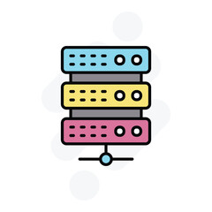 data center icon vector stock