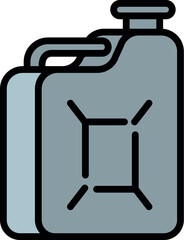 Fuel canister icon outline vector. Car part. Steering wheel