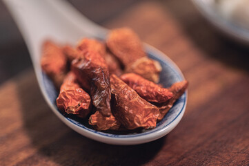 Hot Peppers on spoon