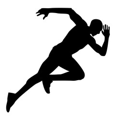 silhouette of a man jumping