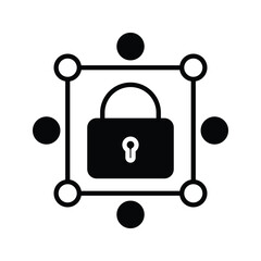 network security icon vector stock