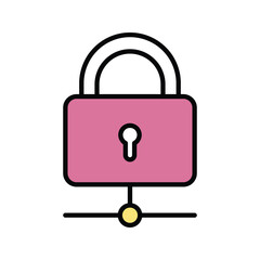 network security icon vector stock