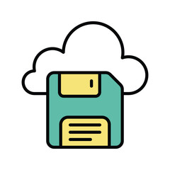save to cloud icon vector stock