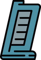 Pistol armor icon outline vector. Police equipment. Security officer