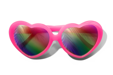 ハート型のカラフルなサングラス