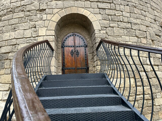 Maiden's Tower entrance gate in Baku Azerbaijan .