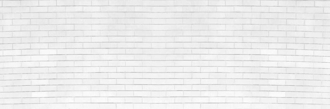 White texture, seamless brick wall. Vintage white brick wall for minimalism and hipster style background and design purpose