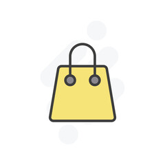 shopping bag icon vector stock