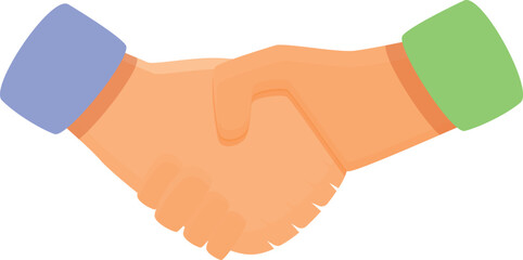 Handshake icon cartoon vector. Trust business. Community friend