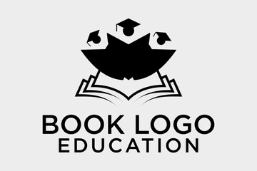 Student book vector logo design. Suitable for business, web, art, education and student symbol