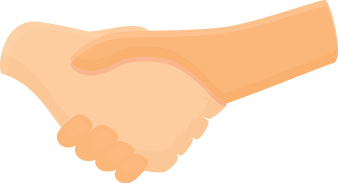 Handshake Icon Cartoon Vector. Business Trust. Partner Care