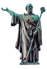 Fototapeta premium statue du Pape Urbain ll sur fond transparent