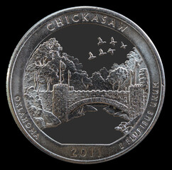 Chickasaw Recreational Area (Oklahoma). Coin 25 cents. USA