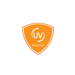uv protection logo and icon vector, ultraviolet with reflection around the circle
