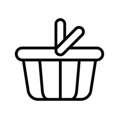 basket icon vector stock