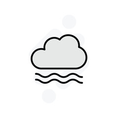 fog icon vector stock.