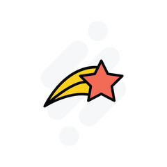 shooting star icon vector stock.