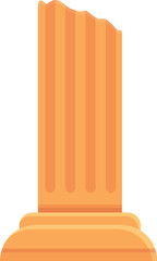 Ancient greece column icon cartoon vector. Greek history. Art classic