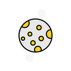 full moon icon vector stock.