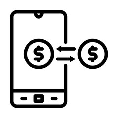 mobile, bank icon