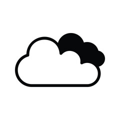 cloudy icon vector stock.