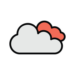 cloudy icon vector stock.