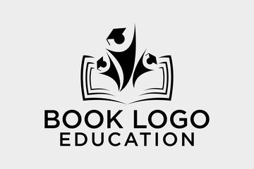Student book vector logo design. Suitable for business, web, art, education and student symbol