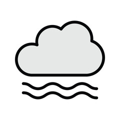 fog icon vector stock.