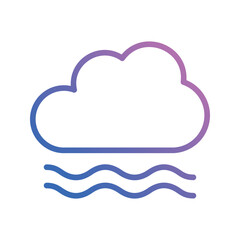 fog icon vector stock.